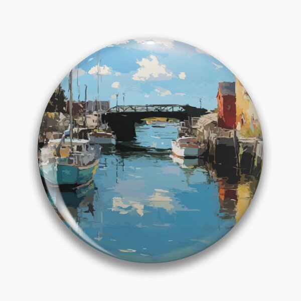 Item preview, Stanley Bridge Prince Edward Island | Coastal Village Harbour Poster designed and sold by TuncGK.