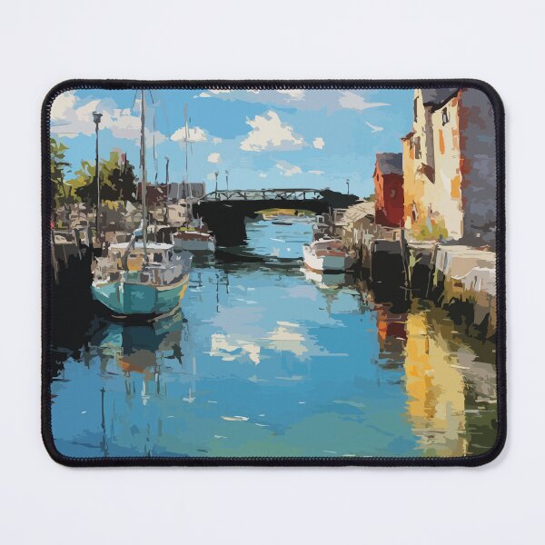 Item preview, Stanley Bridge Prince Edward Island | Coastal Village Harbour Poster designed and sold by TuncGK.
