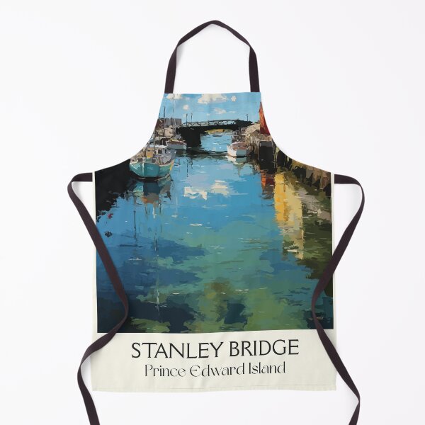 Item preview, Stanley Bridge Prince Edward Island | Coastal Village Harbour Poster designed and sold by TuncGK.