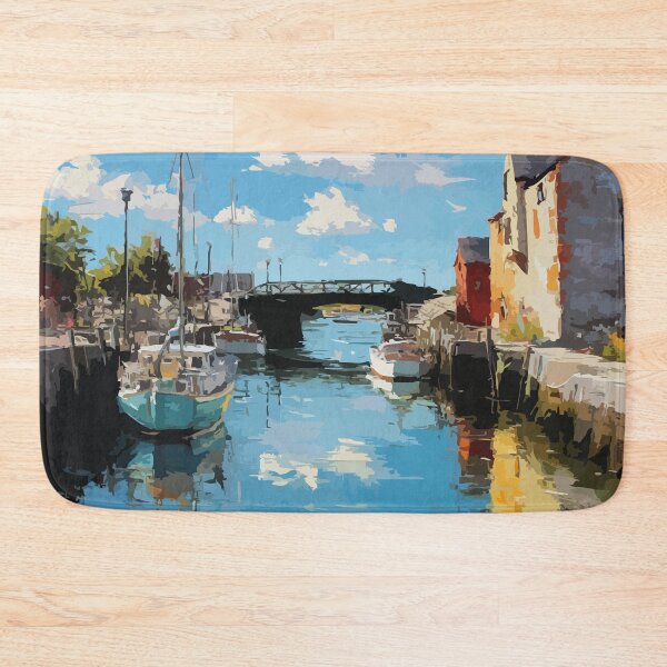 Item preview, Stanley Bridge Prince Edward Island | Coastal Village Harbour Poster designed and sold by TuncGK.