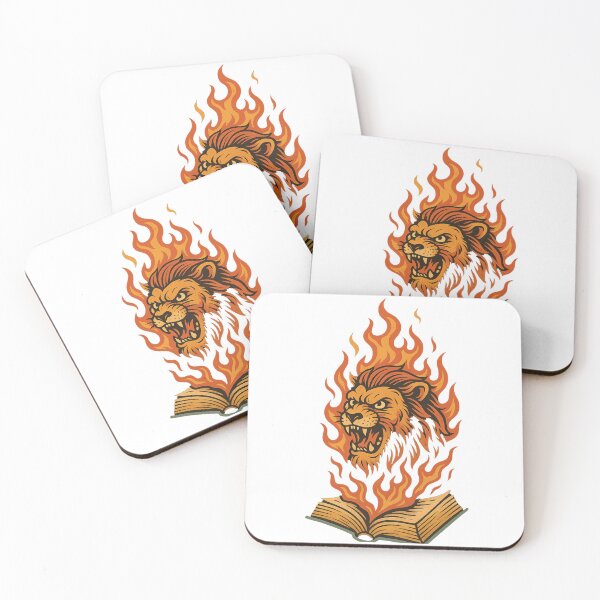 Item preview, Flaming Lion Rising from Book designed and sold by Papier Atelier Art.