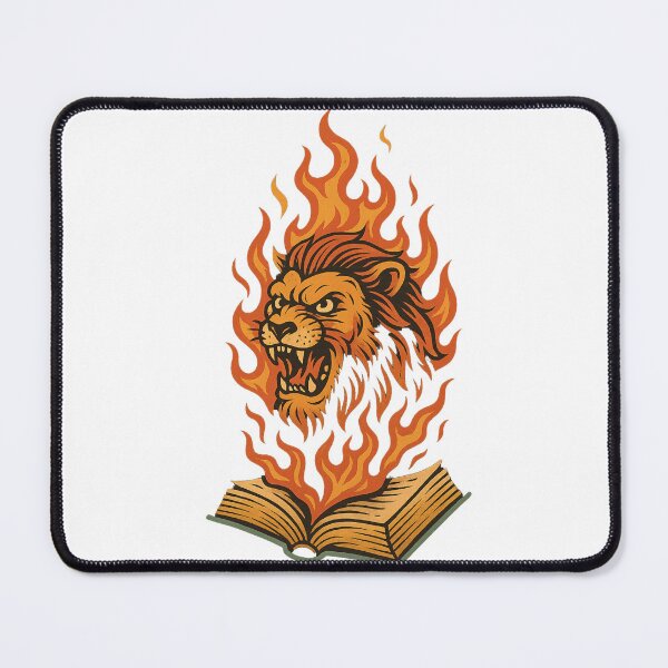 Item preview, Flaming Lion Rising from Book designed and sold by Papier Atelier Art.