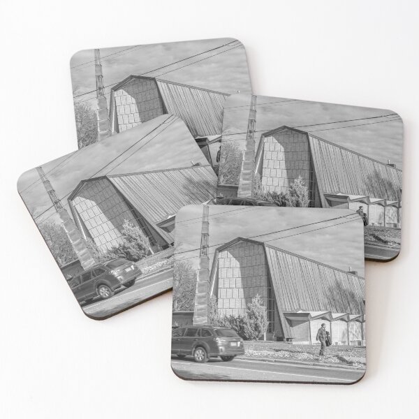 Item preview, Midcentury Modern Church | Black and White Photography designed and sold by anthonylonder.