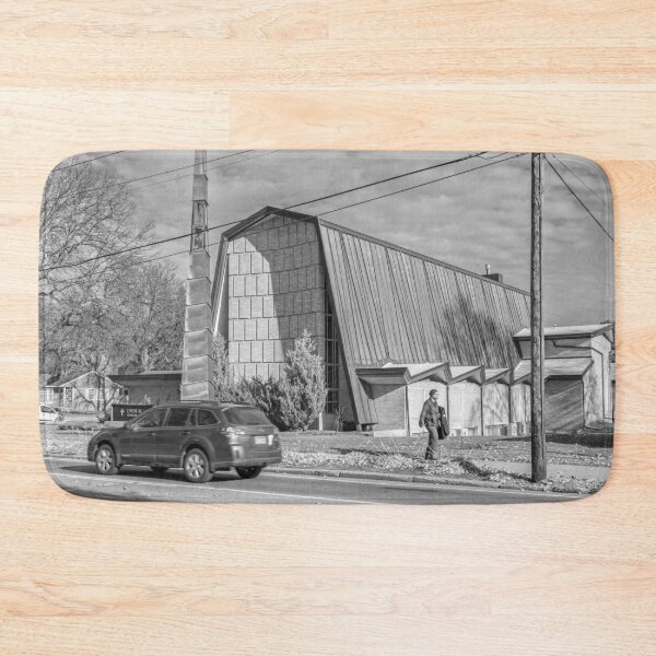 Item preview, Midcentury Modern Church | Black and White Photography designed and sold by anthonylonder.