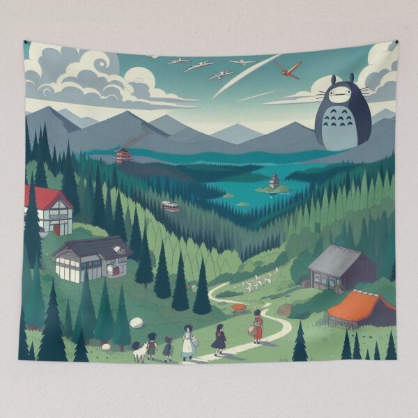 Item preview, Paisaje de Studio Ghibli designed and sold by AnimeRay.