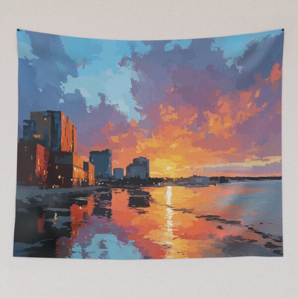 Item preview, Stratford Prince Edward Island | Waterfront Sunset Poster designed and sold by TuncGK.