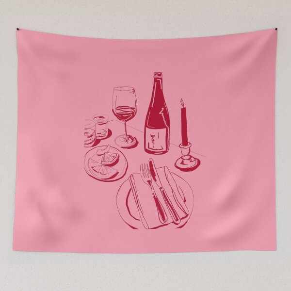 Item preview, Romantic Dinner Table Sketch designed and sold by pointense.