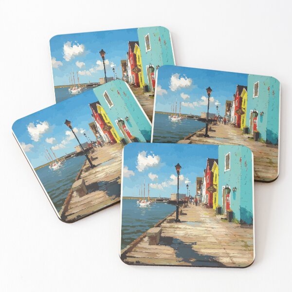 Item preview, Summerside Prince Edward Island | Colourful Waterfront Poster designed and sold by TuncGK.