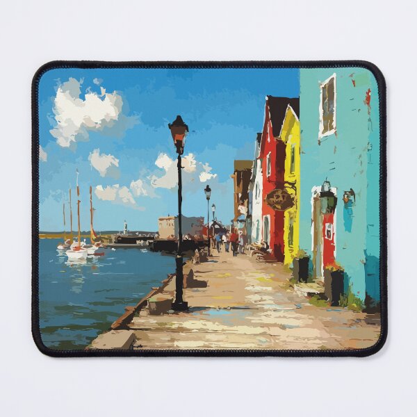 Item preview, Summerside Prince Edward Island | Colourful Waterfront Poster designed and sold by TuncGK.