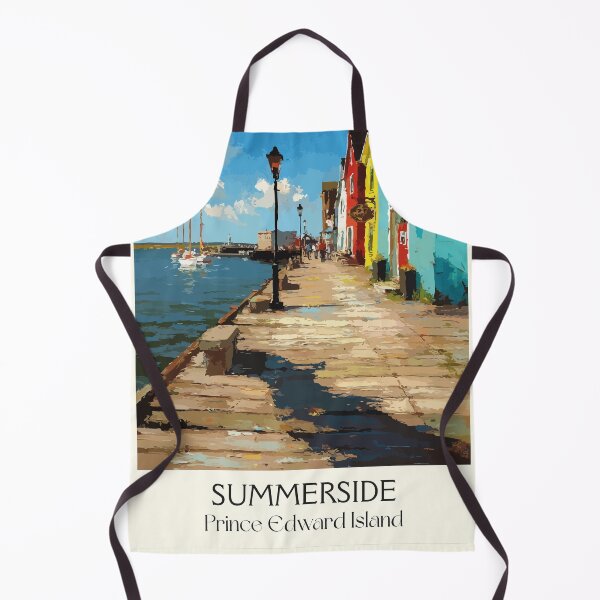 Item preview, Summerside Prince Edward Island | Colourful Waterfront Poster designed and sold by TuncGK.