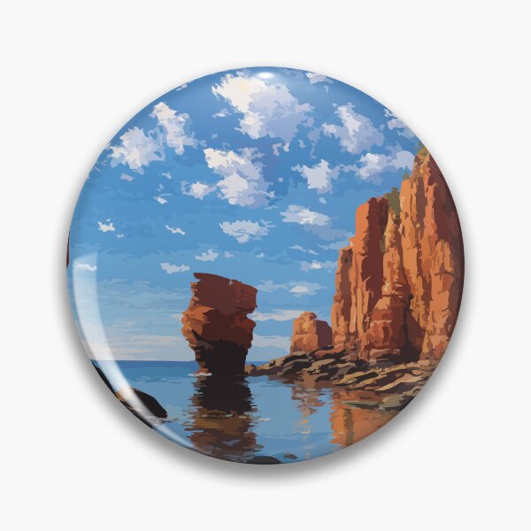 Item preview, Thunder Cove Prince Edward Island | Red Rock Coastline Poster designed and sold by TuncGK.