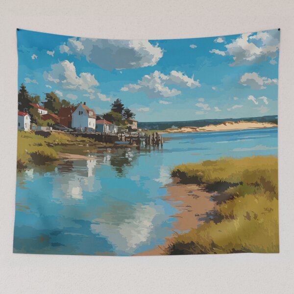 Item preview, Tracadie Prince Edward Island | Calm River & Meadow Poster designed and sold by TuncGK.