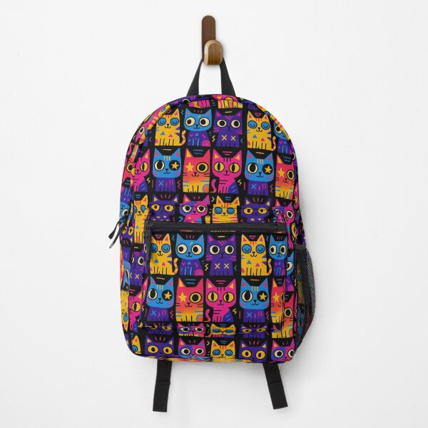 Item preview, Neon Geometric Cats – Vibrant Retro Feline Art designed and sold by Nope Cats.