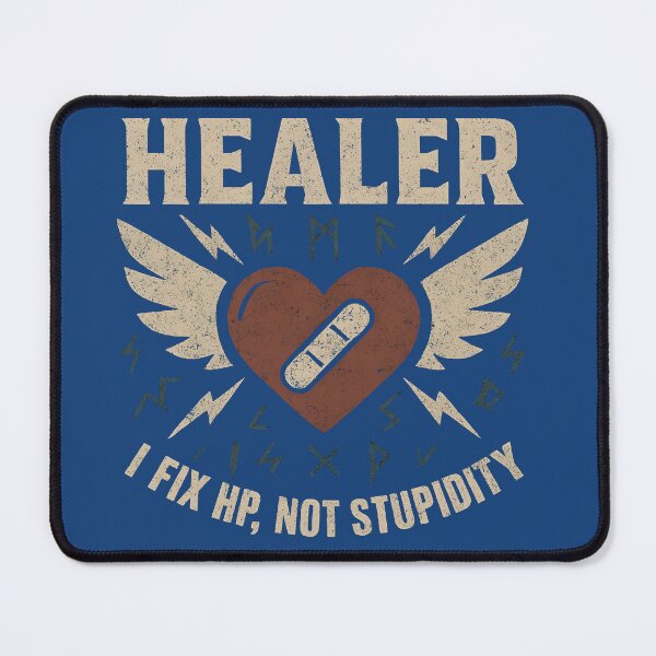 Item preview, Pixel Healer Emblem – Retro RPG Support Class Design designed and sold by GitGudGear.