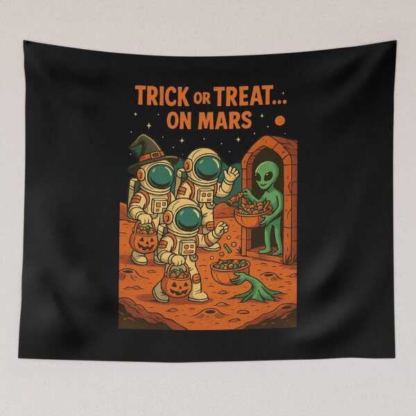Item preview, Trick or Treat on Mars – Cute Astronaut & Alien Halloween  designed and sold by SidTastic .