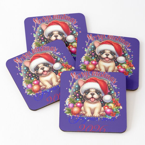 Item preview,  (Title)Joyeux Noël 2026 - French Bulldog Puppy Merry Christmas T-Shirt - Cadeau Chien Mignon designed and sold by ChaosCoffee.