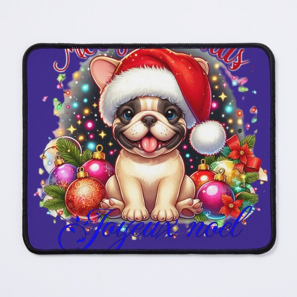 Item preview, (Title)Joyeux Noël 2026 - French Bulldog Puppy Merry Christmas T-Shirt - Cadeau Chien Mignon designed and sold by ChaosCoffee.