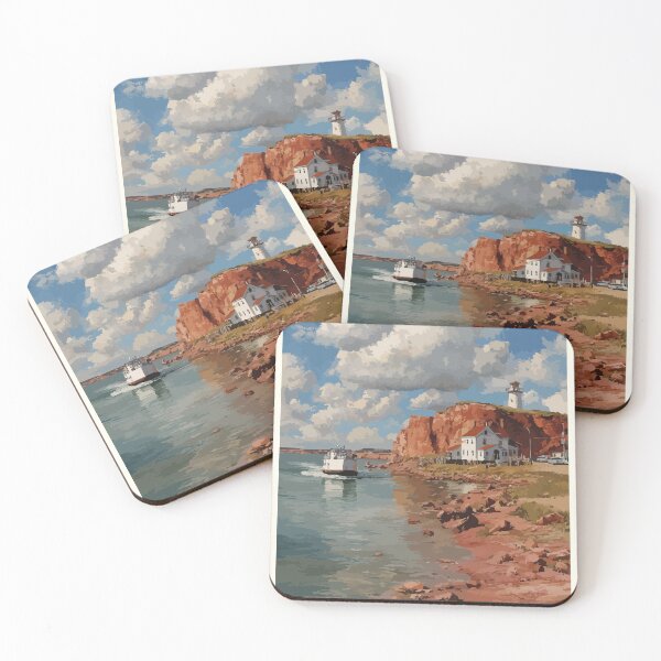 Item preview, Wood Islands Prince Edward Island | Harbour & Coastline Poster designed and sold by TuncGK.