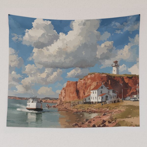 Item preview, Wood Islands Prince Edward Island | Harbour & Coastline Poster designed and sold by TuncGK.