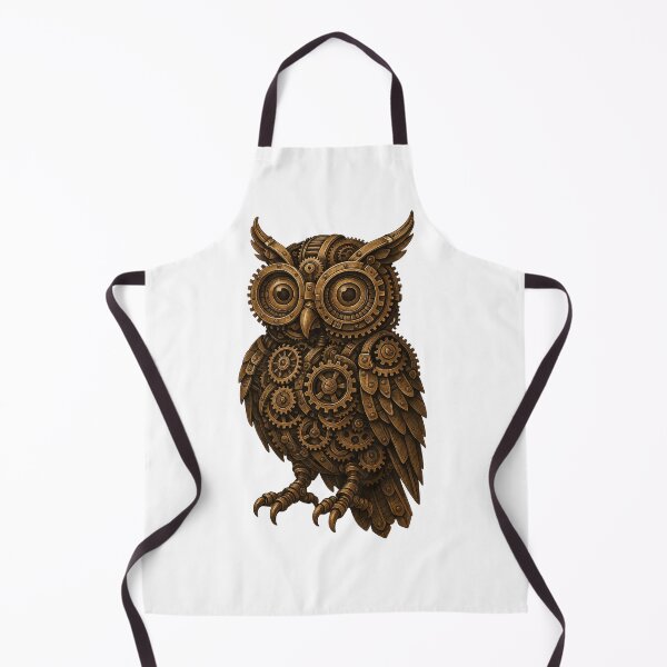 Item preview, Steampunk Owl – Vintage Mechanical Illustration designed and sold by Papier Atelier Art.