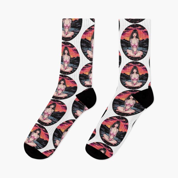 Item preview, Meditating Girl. Yoga. Tattooed Woman. Sunset. Meditation designed and sold by PeasyEasy.