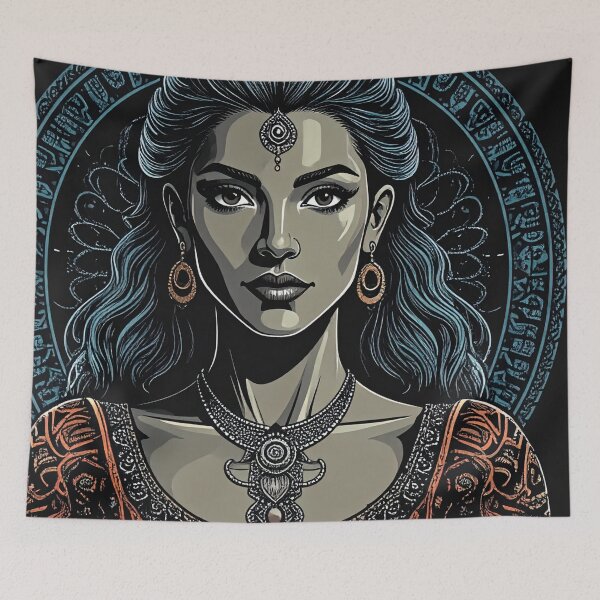 Item preview, Portrait of flamenco dancer with swirling hair designed and sold by Boxing Kangaroo Retail Company.