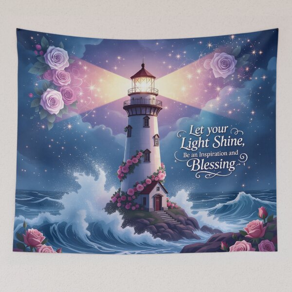 Item preview, Lighthouse and beautiful roses, be an inspiration to the world designed and sold by Magixa.