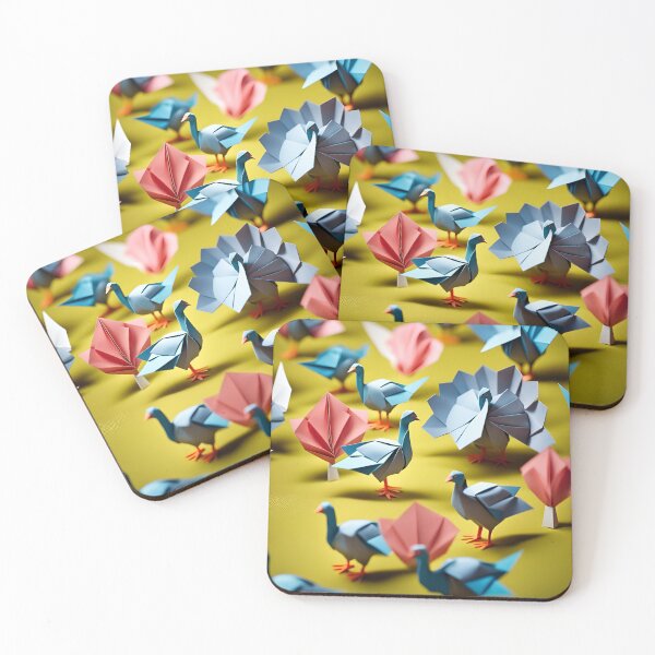 Item preview, Origami Art - Grazing Glory: Turkeys Roaming Freely in the Open Field designed and sold by ArtfulFolds.