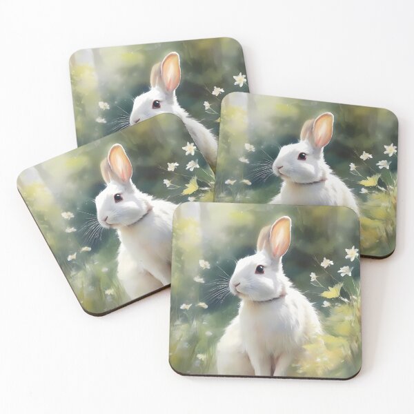 Item preview, Conejo blanco en la naturaleza designed and sold by CalmnessbyChoice.