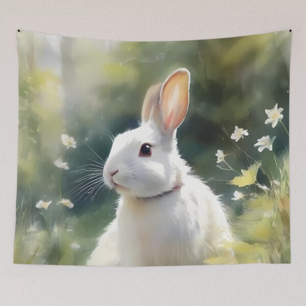 Item preview, Conejo blanco en la naturaleza designed and sold by CalmnessbyChoice.