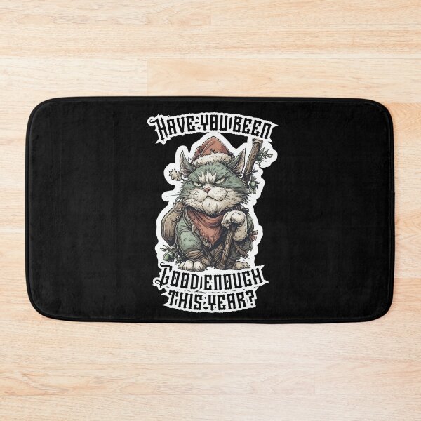 Item preview, Santa Cat Judgment – Have You Been Good Enough? Funny christmas design designed and sold by KZurHTPC.