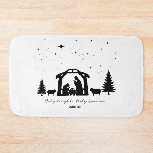 Item preview, Holy Night, Holy Savior – Nativity Silhouette Christmas Design designed and sold by Illustrated Faith.