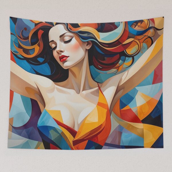 Item preview, Portrait of flamenco dancer with swirling hair designed and sold by Boxing Kangaroo Retail Company.
