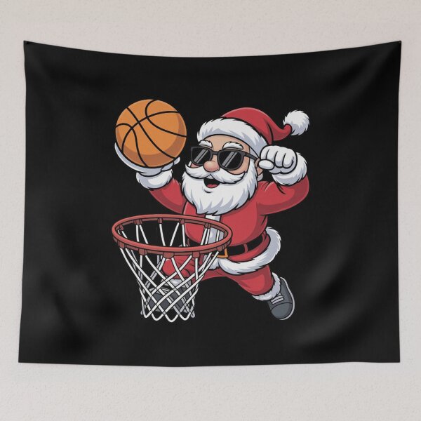 Item preview, Christmas Santa Claus Dunking A Basketball Boys Kids designed and sold by Dabbing Turtle Designs.