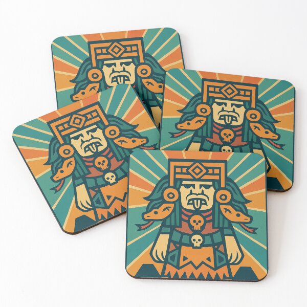 Item preview, Coatlicue Aztec Goddess - Geometric Art Deco Poster designed and sold by JonelleTshirts.