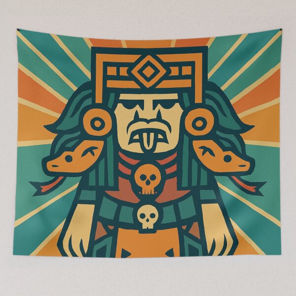 Item preview, Coatlicue Aztec Goddess - Geometric Art Deco Poster designed and sold by JonelleTshirts.