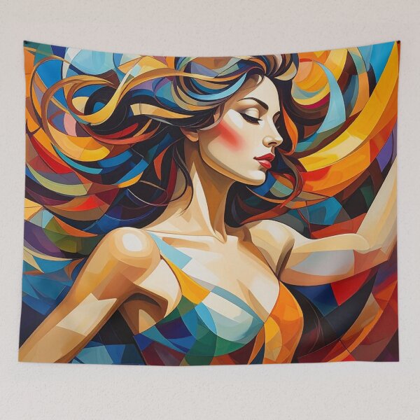 Item preview, Portrait of flamenco dancer with swirling hair designed and sold by Boxing Kangaroo Retail Company.