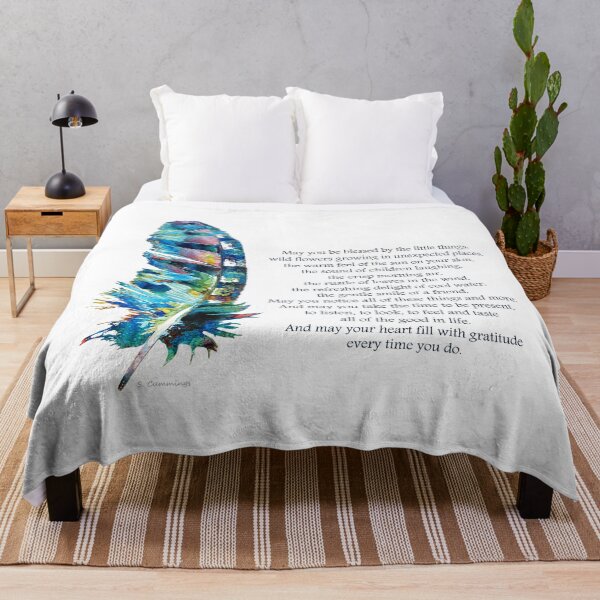 Item preview, Blessings And Gratitude Feather Art designed and sold by Sharon Cummings Art.
