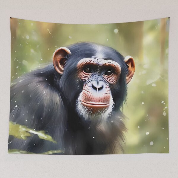 Item preview, Chimpanzee in Forest designed and sold by CalmnessbyChoice.