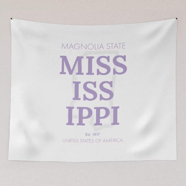 Item preview, MISSISSIPPI TRAVEL ART – Modern Typographic Travel Design designed and sold by MarkedArtPrints.