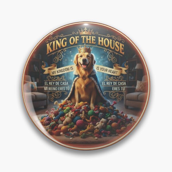 Item preview, ?"GOLDEN R,ETRIEVER KING OF THE HOUSE " My Kingdom Is Your Heart.Golden Retriever Royal Throne designed and sold by mrdog85.