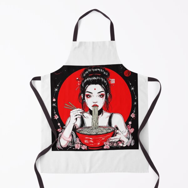 Item preview, Beautiful Japanese Girl Eats Noodles. Woman Eats Ramen. Japanese Food designed and sold by PeasyEasy.