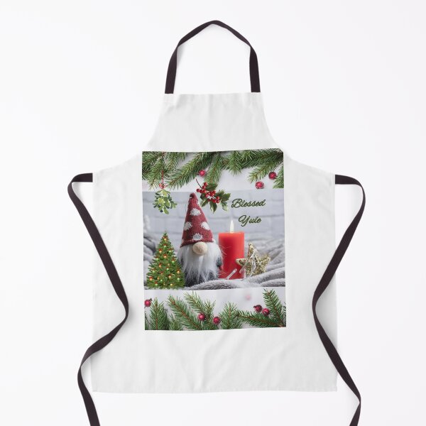 Item preview, Blessed Yule, Mistletoe, Holly, Gnome, Candle, Solstice designed and sold by TB-73.