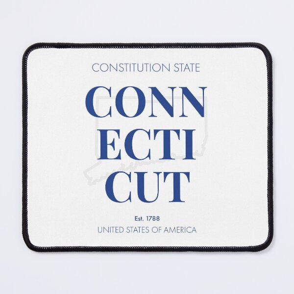 Item preview, CONNECTICUT TRAVEL ART – Modern Typographic Travel Design designed and sold by MarkedArtPrints.