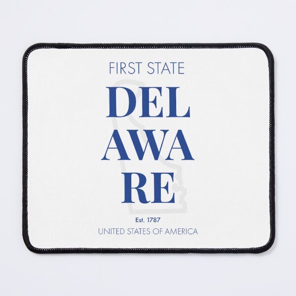 Item preview, DELAWARE TRAVEL ART – Modern Typographic Travel Design designed and sold by MarkedArtPrints.