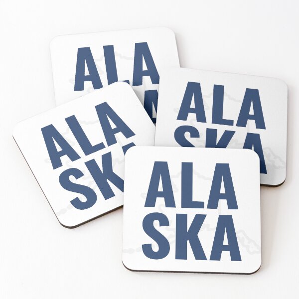 Item preview, ALASKA TRAVEL ART – Modern Typographic Travel Design designed and sold by MarkedArtPrints.