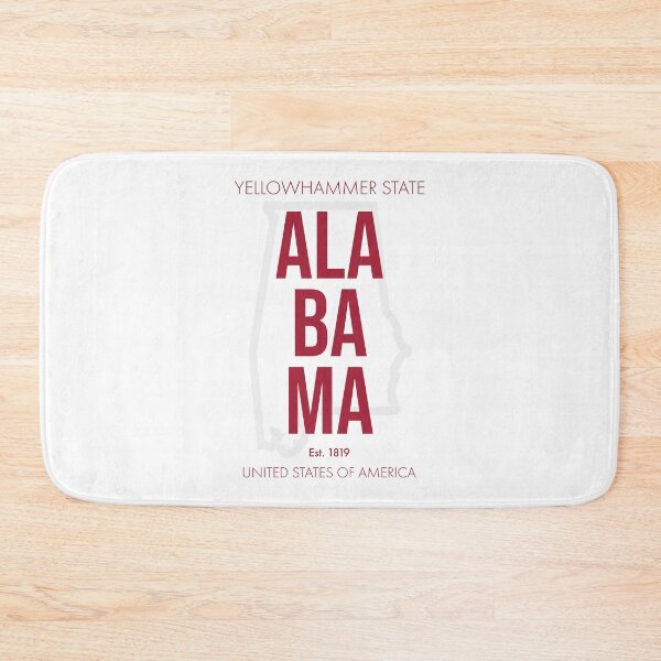 Item preview, ALABAMA TRAVEL ART – Modern Typographic Travel Design designed and sold by MarkedArtPrints.
