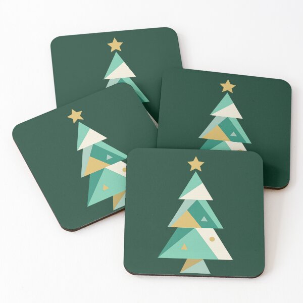 Item preview, Minimal Geometric Christmas Tree Modern Holiday Art designed and sold by PunchDrop.