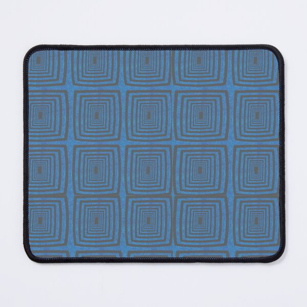 Item preview, Concentric Wavy Squares on a mottled blue paintbox background designed and sold by PVTCreations.