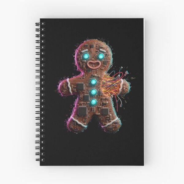 Item preview, Cyber Gingerbread Man: Bitten Circuit Cookie & Glitch Wires designed and sold by trend-forge.